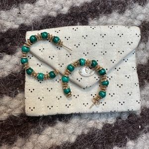 Sezane beaded hoop earrings